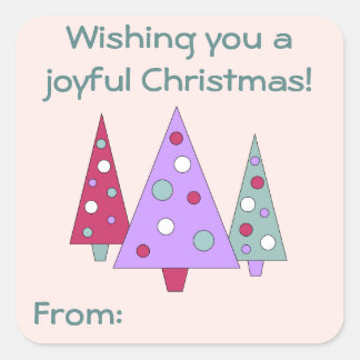 Modern Christmas Gift Label Stickers