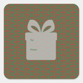 Modern Christmas Gifts Design Holiday Vierkante Sticker