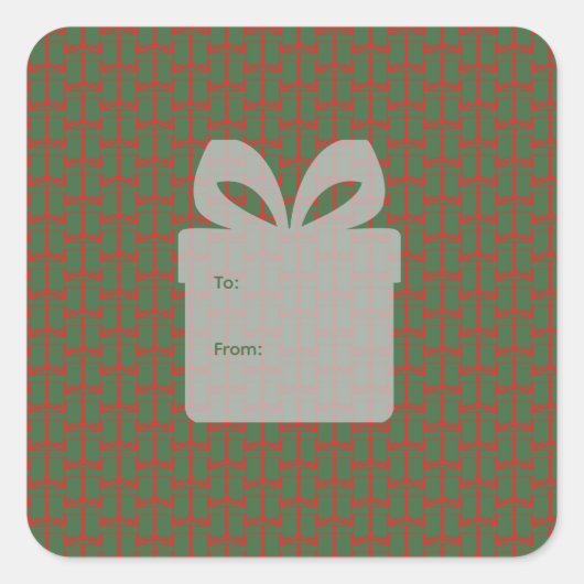 Modern Christmas Gifts Design Holiday Vierkante Sticker (Voorkant)
