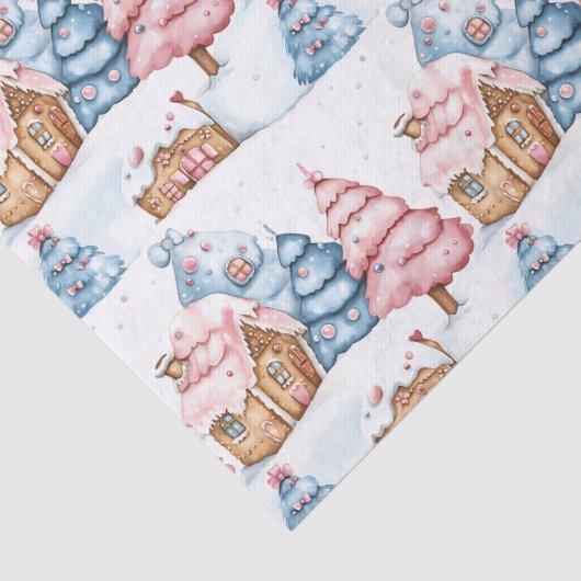 Modern Christmas Gingerbread House Schattigee past Tissuepapier (Detail)