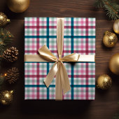 Modern Christmas Gingham Gift Wrap Cadeaupapier