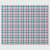 Modern Christmas Gingham Gift Wrap Cadeaupapier (Vlak)