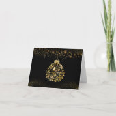Modern Christmas Gold Holiday Kaart (Voorkant)