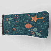 Modern Christmas Golf Head Hoesje – trendy vakanti Golfheadcover (Voorkant)