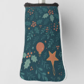 Modern Christmas Golf Head Hoesje – trendy vakanti Golfheadcover (Draai 90)