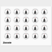 Modern Christmas Goodies Hart gepersonaliseerd Ronde Sticker (Vel)