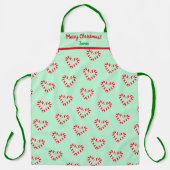 Modern Christmas Heart Candy Cane Large Schort (Voorkant)