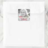 MODERN CHRISTMAS | HOLIDAIR FOTO-RETURINGADRES VIERKANTE STICKER (Tas)