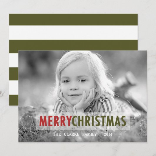 MODERN CHRISTMAS | HOLIDAIRE FOTOKAART FEESTDAGENKAART (Voorkant / Achterkant)