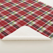 Modern Christmas Holiday Plaid Sherpa Deken (3/4)