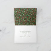 Modern Christmas Holly Leaf Gevouwen Vakantie Kaar Kaart (Binnen)