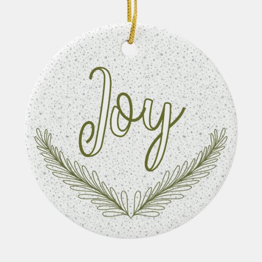 Modern Christmas Joy Custom Family Photo Holiday Keramisch Ornament (Voorkant)