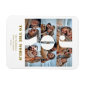 Modern Christmas Joy to the World Quote 6 Photos Magneet (Horizontaal)