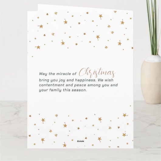 Modern Christmas Kaart Gold Waterverf Tree (Achterkant)