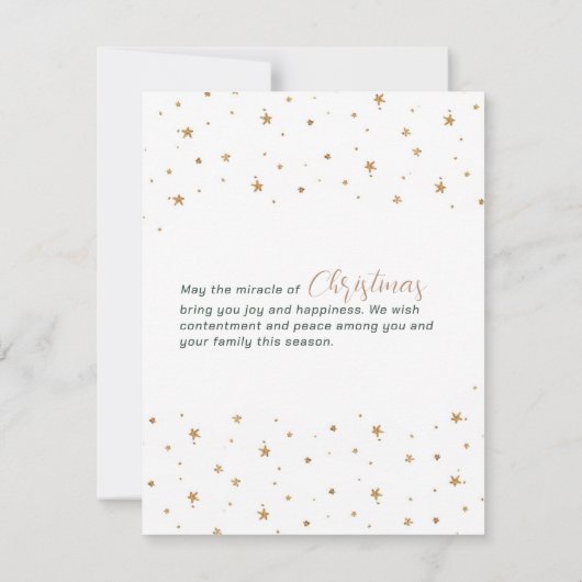 Modern Christmas Kaart Gold Waterverf Tree (Achterkant)