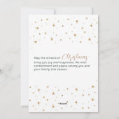 Modern Christmas Kaart Gold Waterverf Tree (Achterkant)