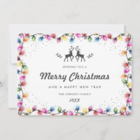 Modern Christmas Lights Reindeer Snow