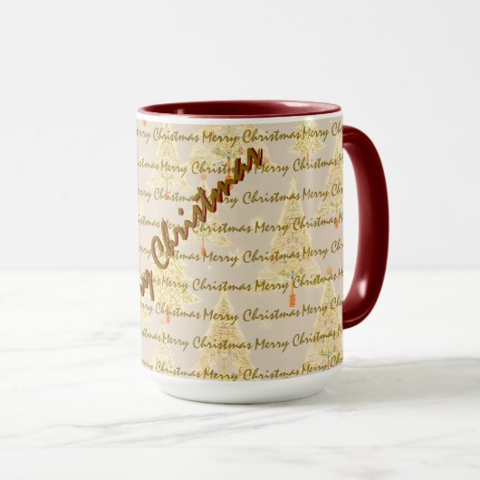 Modern Christmas Luxury Christmas Trees Mok (Voorkant rechts)