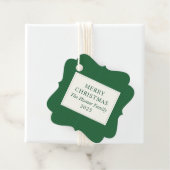 Modern Christmas Minimal Holiday Favor Green Bedankjes Labels (In situ)