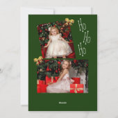 Modern Christmas Multi-Photo Flat Vakantie Kaart (Achterkant)