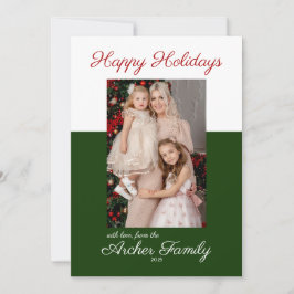 Modern Christmas Multi-Photo Flat Vakantie Kaart