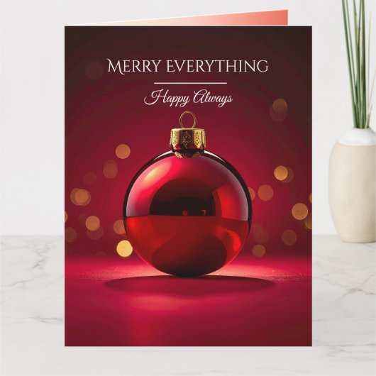 Modern Christmas & New Year Card Elegant Bedankkaart (Voorkant)
