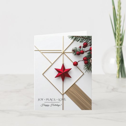 Modern Christmas & New Year Card Elegant Feestdagen Kaart (Voorkant)