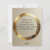 Modern Christmas & New Year Card Elegant Feestdagenkaart (Achterkant)