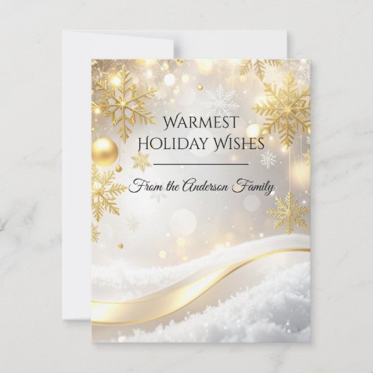 Modern Christmas & New Year Card Elegant Feestdagenkaart (Voorkant)