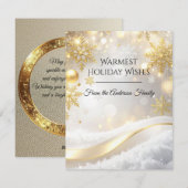 Modern Christmas & New Year Card Elegant Feestdagenkaart (Voorkant / Achterkant)