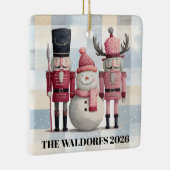 Modern Christmas Ornament Nutcrackers & Snowman (Rechts)