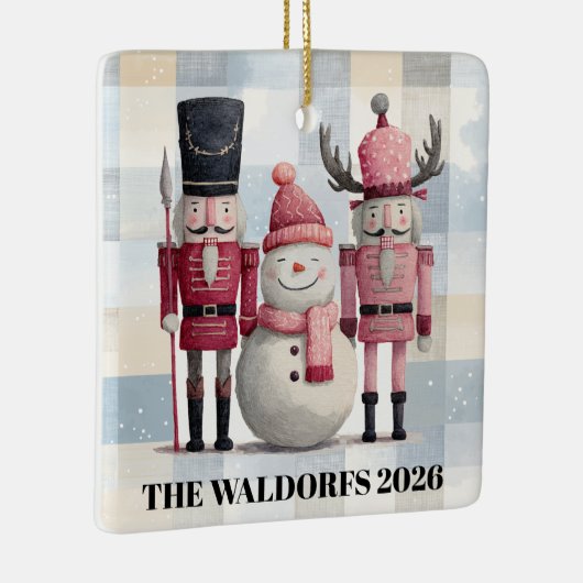 Modern Christmas Ornament Nutcrackers & Snowman (Rechts)