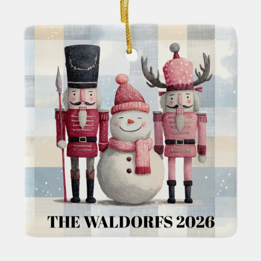 Modern Christmas Ornament Nutcrackers & Snowman (Voorkant)