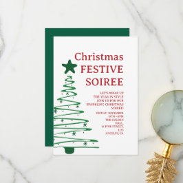 Modern Christmas Party Invitation Bedankkaart