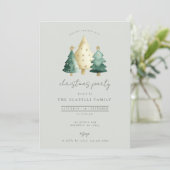 Modern Christmas Party Invitation Kaart (Staand voorkant)