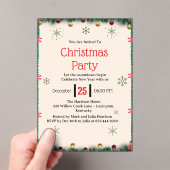 Modern Christmas Party Invitation Template Acryl Uitnodigingen (Insitu (Draagbaar))