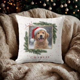 Modern Christmas Pet Photo  – Personalized Gift Kussen