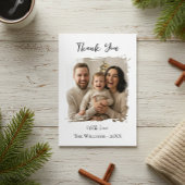 Modern Christmas Photo Card Template, Minimal Kaart