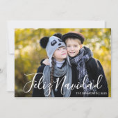 Modern Christmas Photo Feliz Navidad Plaid Feestdagenkaart (Voorkant)