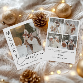 Modern Christmas Photo Holiday Card Feestdagenkaart