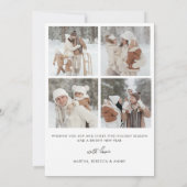 Modern Christmas Photo Holiday Card Feestdagenkaart (Achterkant)