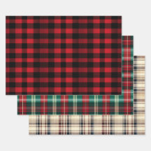 Modern Christmas Plaids Trio