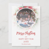 Modern Christmas  Poinsettias Frosted Overlay (Voorkant)