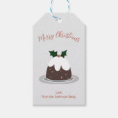 Modern Christmas Pudding Christmas Label Cadeaulabel (Voorkant)