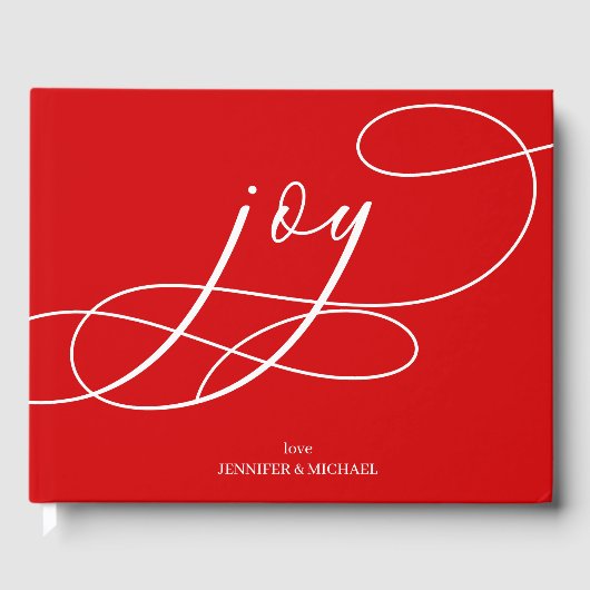 Modern Christmas | Red Joy Gastenboek (Voorkant)