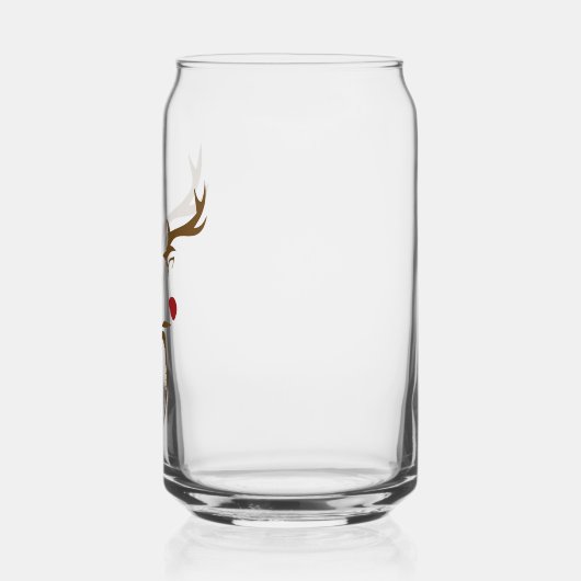 Modern Christmas Rendier Ornament Blikvorm Glas (Rechts)