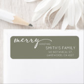 Modern Christmas Return Address Label (Insitu)