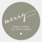 Modern Christmas Ronde Sticker (Voorkant)