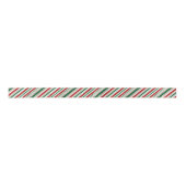 Modern Christmas Snoep Stripes Rood, Groen, Wit Satijnen Lint (Voorkant)