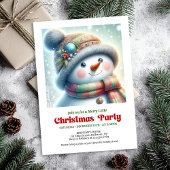 Modern Christmas snowman editable holiday invite  Kaart